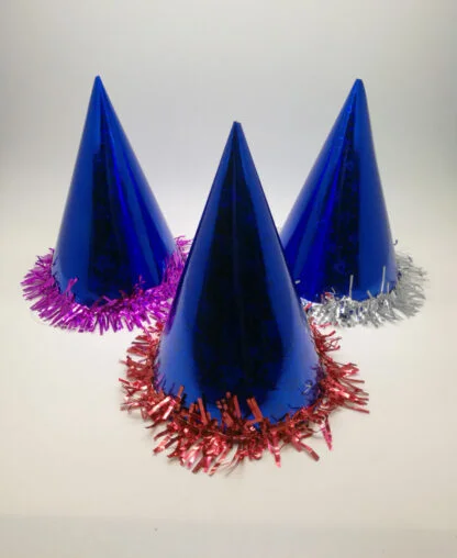 20cm Metallic Laser Party Hat – Mix Colors (Pack of 10) - Image 6