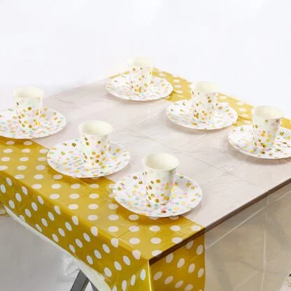 Brown Polka Dot Tablecloth - Image 2