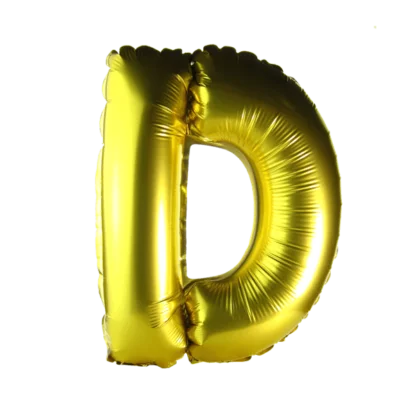 16 inch Gold Alphabet Balloon (D)