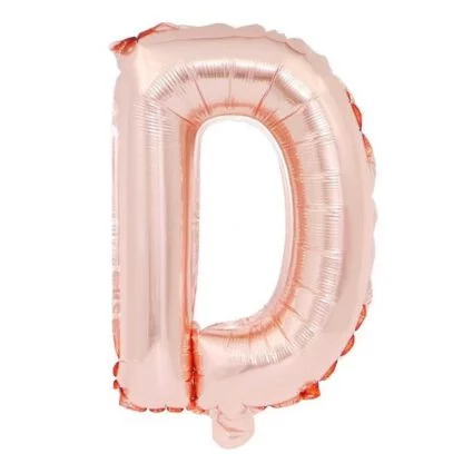 16 inch Rose Gold Alphabet Balloon (D)