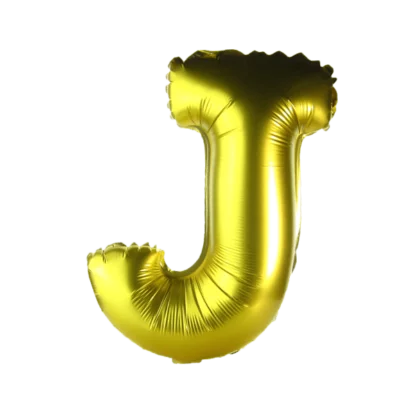 16 inch Gold Alphabet Balloon (J)