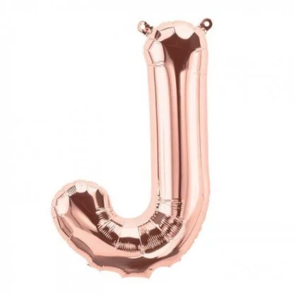 16 inch Rose Gold Alphabet Balloon (J)