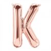 16 inch Rose Gold Alphabet Balloon (K)