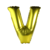 16 inch Gold Alphabet Balloon (V)