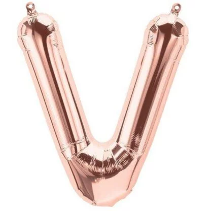 16 inch Rose Gold Alphabet Balloon (V)