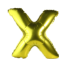 16 inch Gold Alphabet Balloon (X)