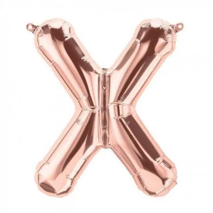 16 inch Rose Gold Alphabet Balloon (X)