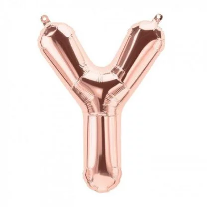 16 inch Rose Gold Alphabet Balloon (Y)