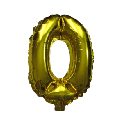 16 inch Gold Number Balloon (0)