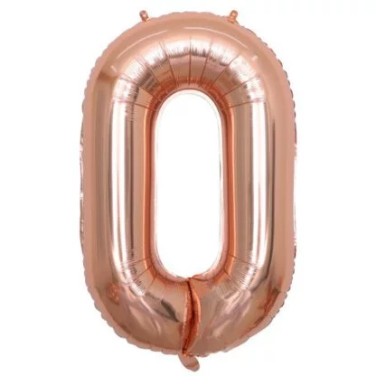 16 inch Rose Gold Number Balloon (0)
