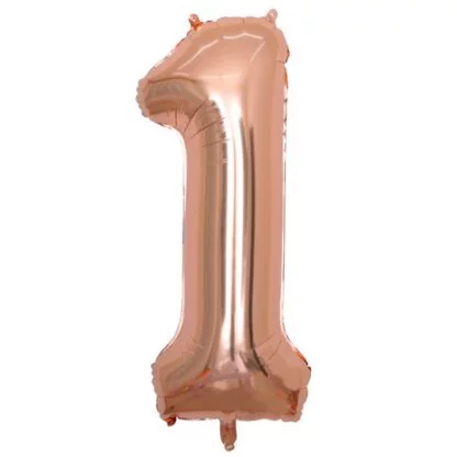 16 inch Rose Gold Number Balloon (1)