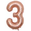 16 inch Rose Gold Number Balloon (3)