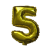 16 inch Gold Number Balloon (5)