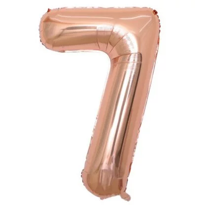 16 inch Rose Gold Number Balloon (7)