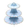 Gold Blue Striped Cup Cake Stand