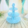 Polka Dot Cup Cake Stand (Blue)