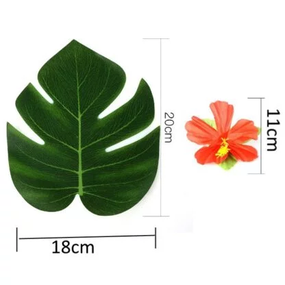 Hawaiian Decorative Leaves & Flowers - Image 2