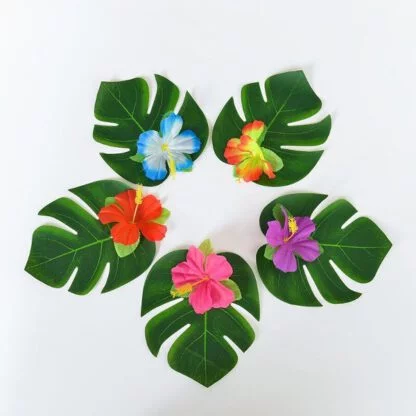 Hawaiian Decorative Leaves & Flowers