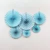 Paper Fan Decoration - Blue