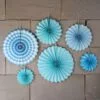 Paper Fan Decoration - Blue - Image 3