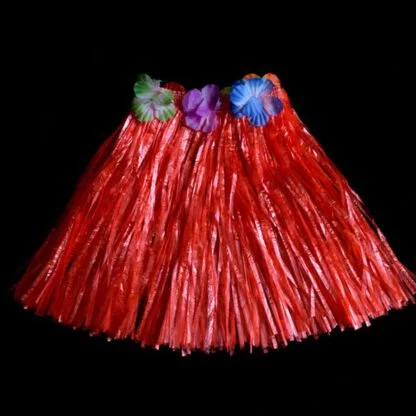 40cm Hawaiian Hula Skirt - Red