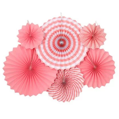 Paper Fan Decoration - Pink