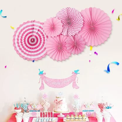 Paper Fan Decoration - Pink - Image 5