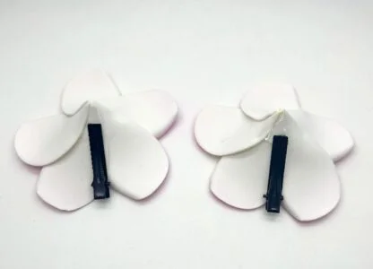 2pcs Plumeria Flower Hair Clip - Red - Image 3