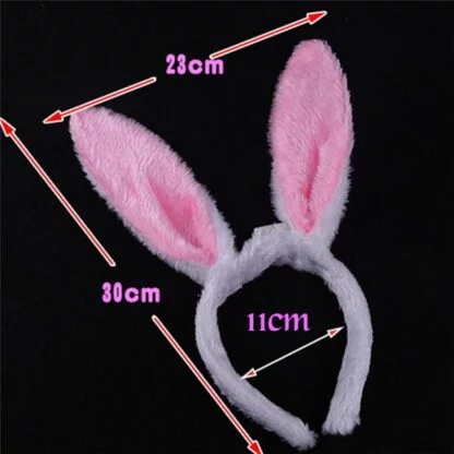 LED Bunny Ears Hair Band (Furry) - Image 2