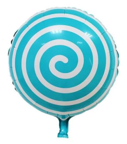 18 inch Lollipop Round Shaped Foil Balloon (Blue)