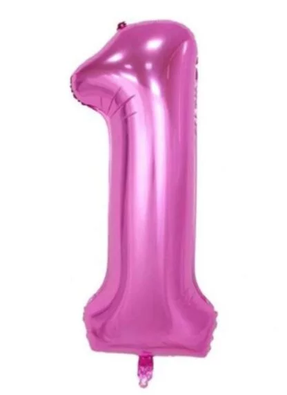 32 inch Number 1 Foil Balloon (Pink)