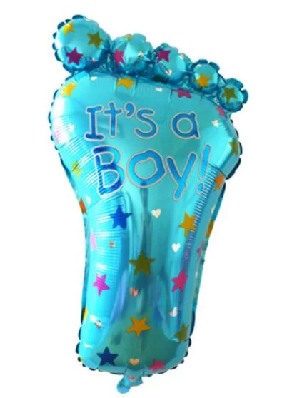 Boy Foot Shaped Foil Balloon (Blue)