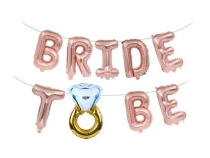 16 inch Bride to Be Foil Balloon Set (Rose Gold)