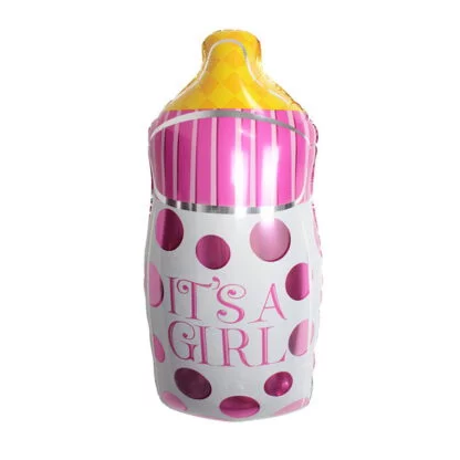 Milk Bottle Shaped Foil Balloon (Pink)