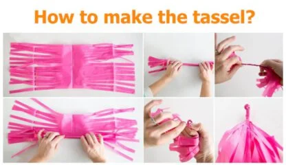 20pcs/set Mixed DIY Tissue Paper Tassel Garland - Image 2