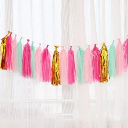 20pcs/set Mixed DIY Tissue Paper Tassel Garland