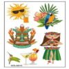 Hawaiian Themed Temporary Tattoo Sticker (A013)