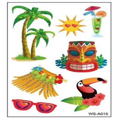 Hawaiian Themed Temporary Tattoo Sticker (A015)