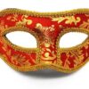 Vintage-Venetian Masquerade Mask - Red