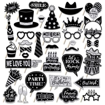 36pcs Birthday Photo Booth Props (B)