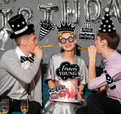 36pcs Birthday Photo Booth Props (B) - Image 4