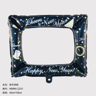 Happy New Year Photo Frame Foil Balloon