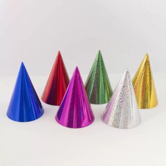 10pcs 20cm Metallic Foil Laser Party Hat