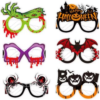 6pcs Halloween Paper Glasses (A)