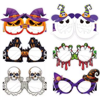 6pcs Halloween Paper Glasses (B)