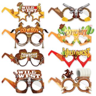 8pcs Rock & Roll Paper Glasses