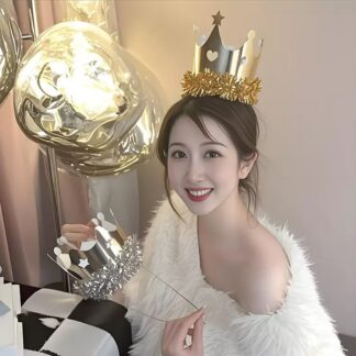 1pc DIY Star Laser Party Crown (Gold)