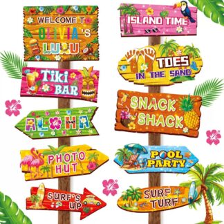 10pcs Hawaiian theme Indicator Paper Board