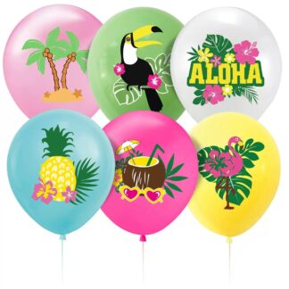 20 pcs Hawaiin Themed Latex Balloon (Mix)