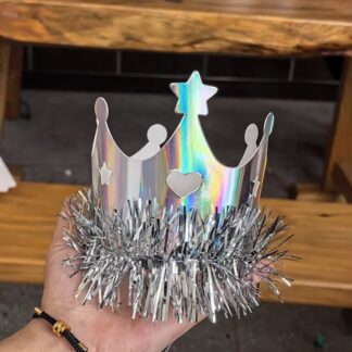 1pc DIY Star Laser Party Crown (Silver)